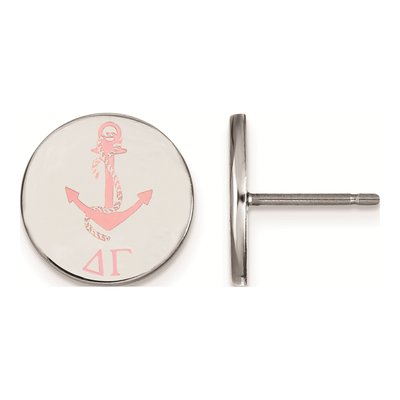Delta Gamma Sterling Silver Sorority Enamel Stud Earrings