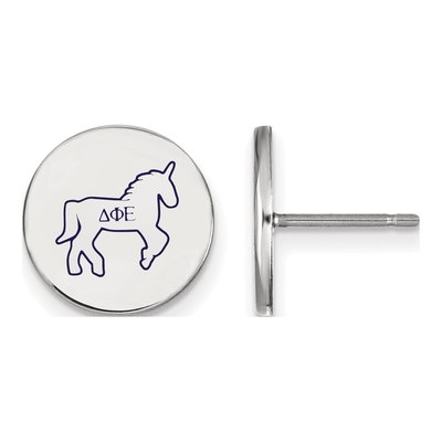 Delta Phi Epsilon Sterling Silver Sorority Symbol Stud Earrings