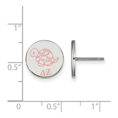 Delta Zeta Sterling Silver Sorority Symbol Stud Earrings – view 2