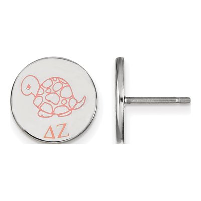 Delta Zeta Sterling Silver Sorority Symbol Stud Earrings