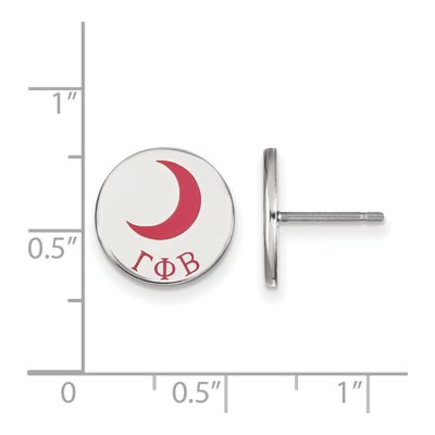 Gamma Phi Beta Sterling Silver Enamel Stud Earrings – view 2
