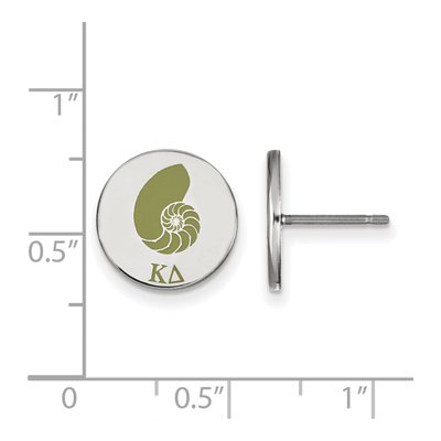 Kappa Delta Sterling Silver Sorority Symbol Stud Earrings – view 2
