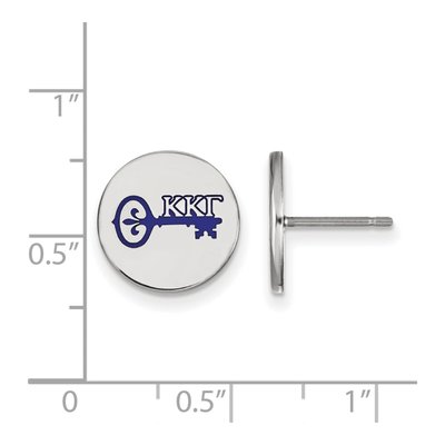 Kappa Kappa Gamma Sterling Silver Enamel Stud Earrings – view 2