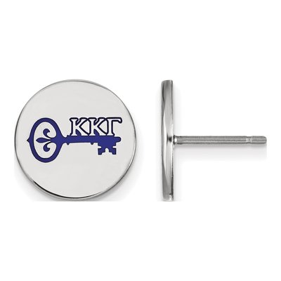 Kappa Kappa Gamma Sterling Silver Enamel Stud Earrings