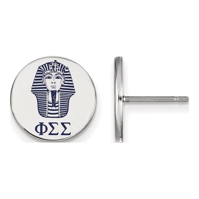 Phi Sigma Sigma Sterling Silver Enamel Stud Earrings