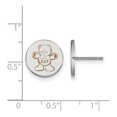 Sigma Delta Tau Sterling Silver Enamel Stud Earrings – view 2