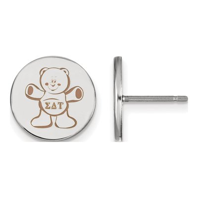 Sigma Delta Tau Sterling Silver Enamel Stud Earrings