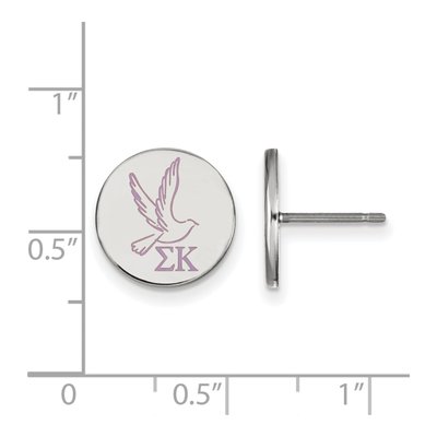 Sigma Kappa Sterling Silver Enamel Stud Earrings – view 2