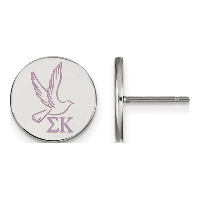 Sigma Kappa Sterling Silver Enamel Stud Earrings