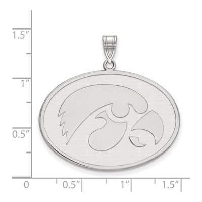 University of Iowa Sterling Silver Extra Large Hawk Pendant – view 2