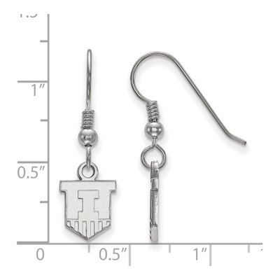 University of Illinois Sterling Silver Victory Badge Earrings – view 2