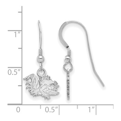 University of South Carolina Sterling Silver USC Gamecock Earrings – view 2