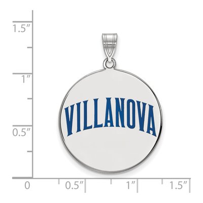 Villanova University Sterling Silver Extra Large Enamel Disc Pendant – view 2