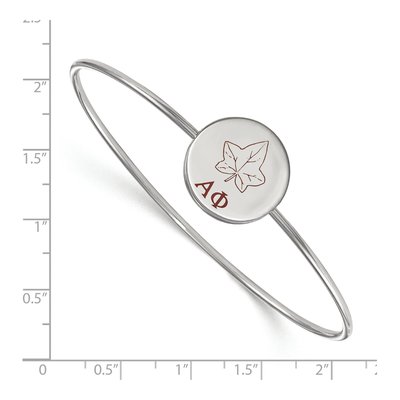 Alpha Phi Sterling Silver Large Slip-On Bangle Bracelet – view 2