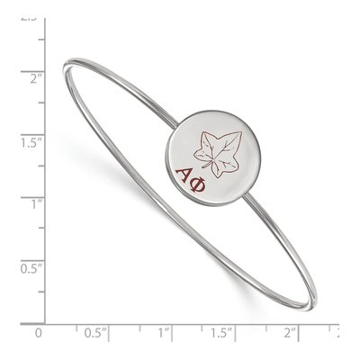 Alpha Phi Sterling Silver Large Slip-On Bangle Bracelet – view 3