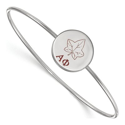 Alpha Phi Sterling Silver Large Slip-On Bangle Bracelet