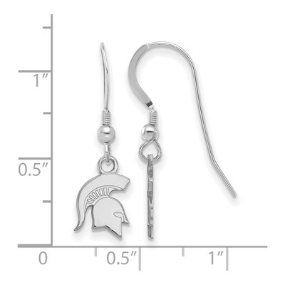 Michigan State University Sterling Silver Spartan Earrings – view 2