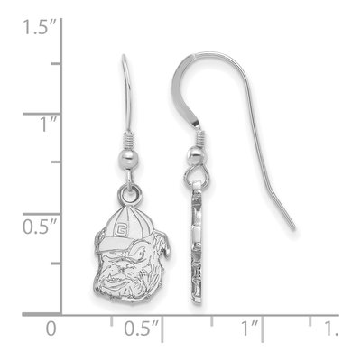 University of Georgia Sterling Silver UGA Bulldog Earrings – view 2