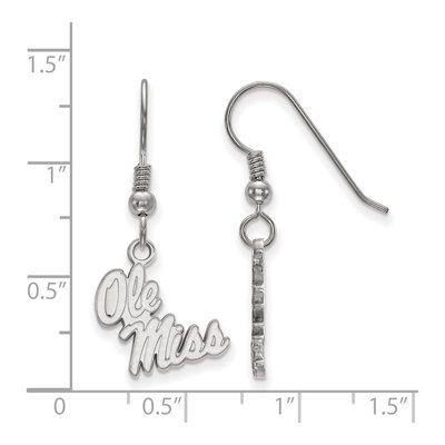 University of Mississippi Sterling Silver Ole Miss Earrings – view 2