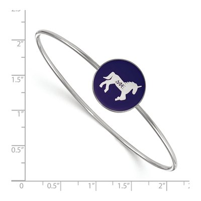 Delta Phi Epsilon Sterling Silver Large Slip-On Bangle Bracelet – view 2