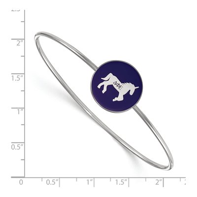 Delta Phi Epsilon Sterling Silver Large Slip-On Bangle Bracelet – view 3