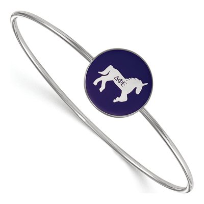 Delta Phi Epsilon Sterling Silver Large Slip-On Bangle Bracelet