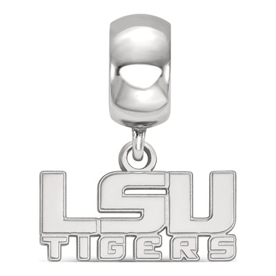 Louisiana State University Sterling Silver Extra Small LSU Tigers Dangle Bead – view 3
