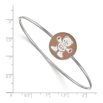 Sigma Delta Tau Sterling Silver Large Enamel Slip-On Bangle Bracelet – view 3