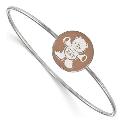 Sigma Delta Tau Sterling Silver Large Enamel Slip-On Bangle Bracelet