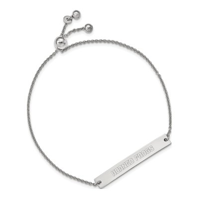 Texas Christian University Sterling Silver TCU Horned Frogs Bar Bracelet – view 2