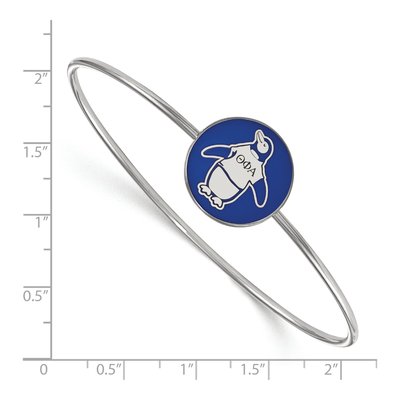 Theta Phi Alpha Sterling Silver Large Enamel Slip-On Bangle Bracelet – view 2