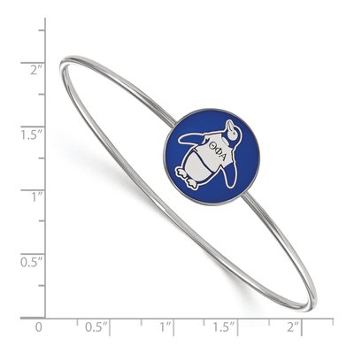 Theta Phi Alpha Sterling Silver Large Enamel Slip-On Bangle Bracelet – view 3