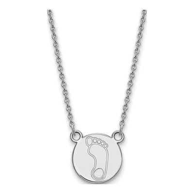 University of North Carolina Sterling Silver Small UNC Tar Heels Disc Necklace