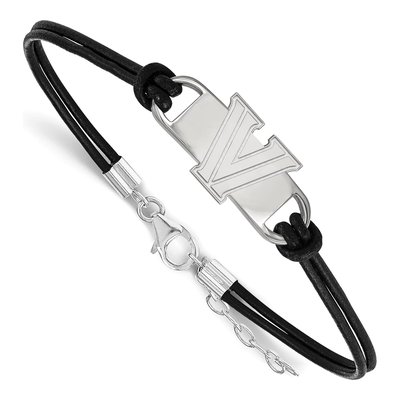 Villanova University Sterling Silver Small Leather Letter V Bracelet