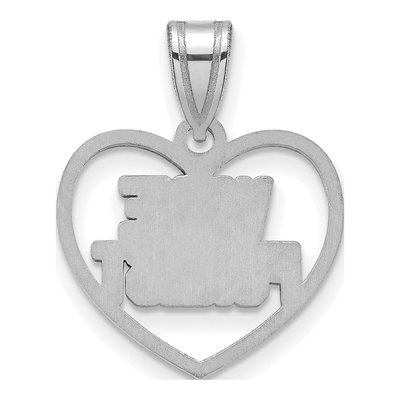 Wake Forest University Sterling Silver Medium Deacon Heart Pendant – view 4