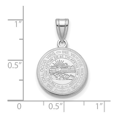 West Virginia University Sterling Silver Medium Crest Pendant – view 2