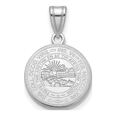 West Virginia University Sterling Silver Medium Crest Pendant