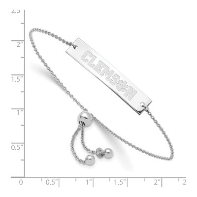 Clemson University Sterling Silver Bar Bracelet – view 3