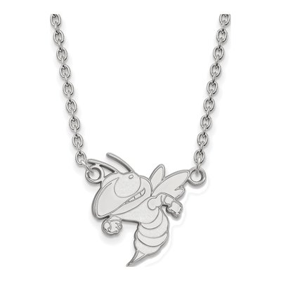 Georgia Institute of Technology Sterling Silver Medium Tech Pendant Necklace