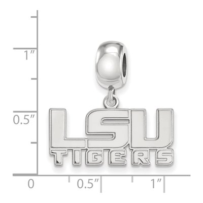 Louisiana State University Sterling Silver Small LSU Tigers Dangle Bead – view 4