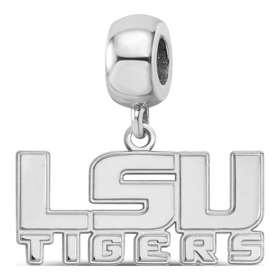 Louisiana State University Sterling Silver Small LSU Tigers Dangle Bead