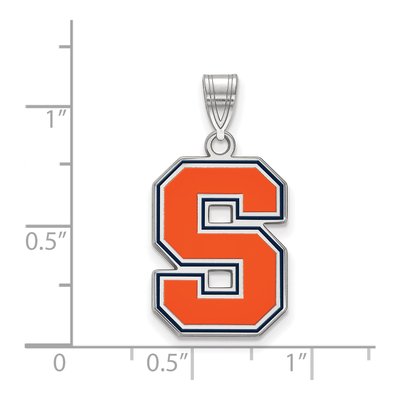 Syracuse University Sterling Silver Large Letter S Pendant – view 2