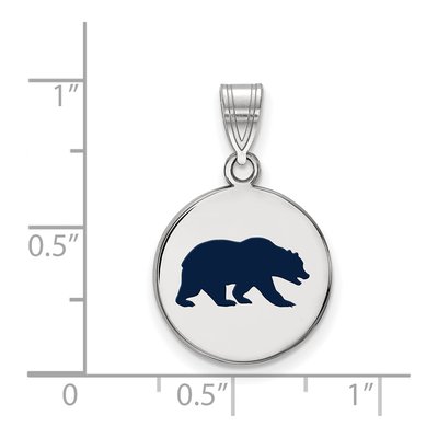 University of California Berkeley Sterling Silver Medium UC Bear Enamel Pendant – view 2