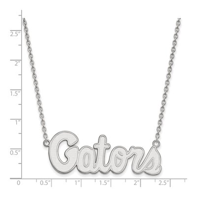 University of Florida Sterling Silver Large Gators Script Necklace – view 2