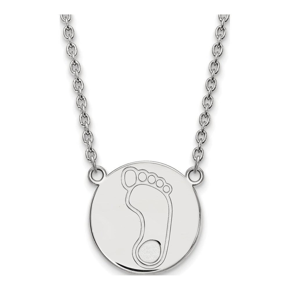 UNC Tar Heels Sterling Silver Disc Necklace 18"