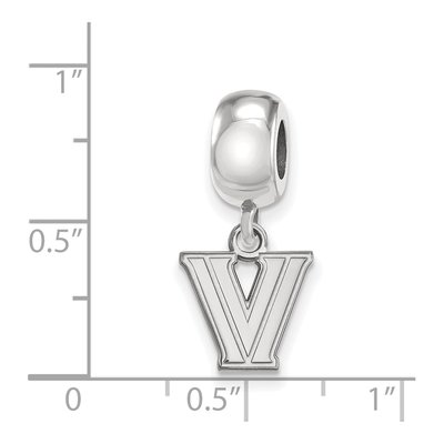 Villanova University Sterling Silver Extra Small Letter V Dangle Bead – view 4
