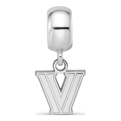 Villanova University Sterling Silver Extra Small Letter V Dangle Bead – view 5