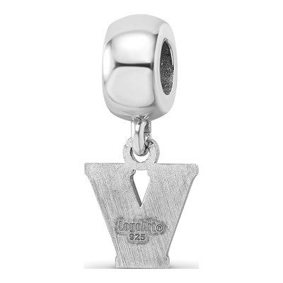 Villanova University Sterling Silver Extra Small Letter V Dangle Bead – view 6