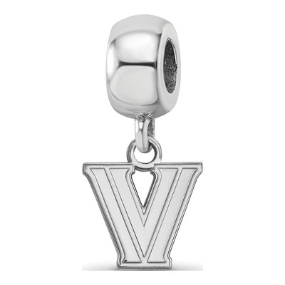 Villanova University Sterling Silver Extra Small Letter V Dangle Bead