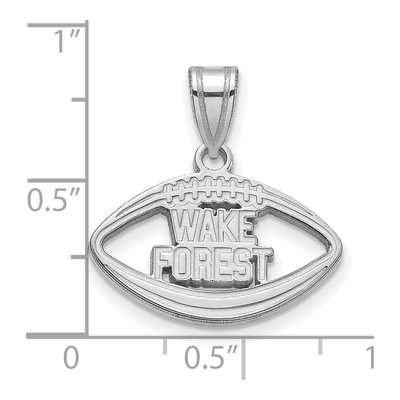 Wake Forest University Sterling Silver Medium Deacon Football Pendant – view 3